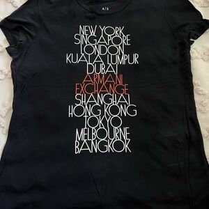 Armani Exchange Black Short Sleeve Tee